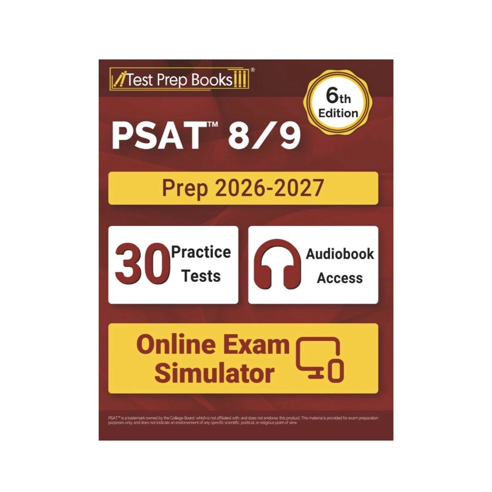 PSAT 8/9 2026-2027 Prep Book 6th Edition Practice Tests & Audiobook Access New